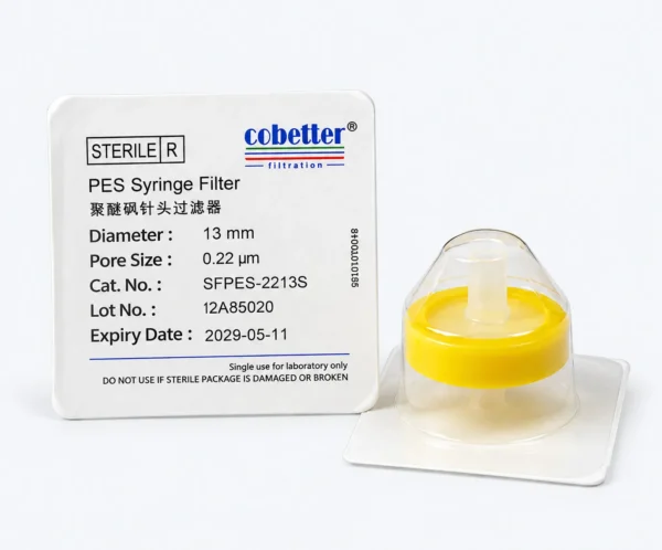 cobetter pes syringe filter product image Sterile PES Syringe Filter 0.22μm 13 mm